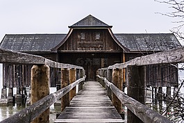 ammersee,船上的房子,冻结