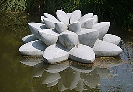 睡蓮,石,雕塑