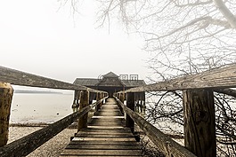 ammersee,船上的房子,冻结