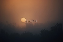 日出,上午,天空