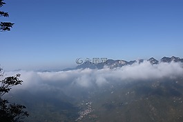 山,云海,箭扣长城
