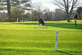 標記,院子里,高爾夫