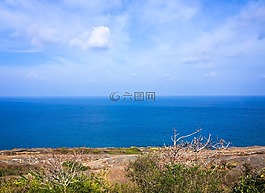岸,藍(lán)色,海洋