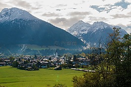 oberstdorf,云,山