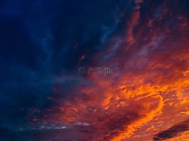 日落,天空,橙色