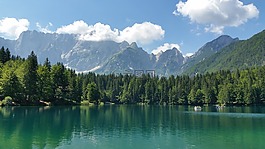 湖,高山,意大利
