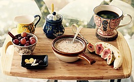 早餐,葡萄,香蕉