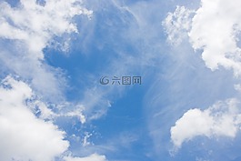 天空,藍色,云