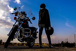 自行车爱好者,公路旅行,摩托车
