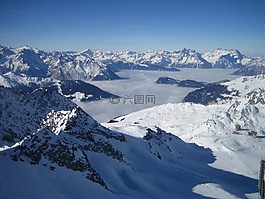 韋爾比耶,山,雪