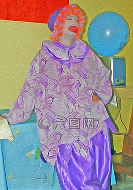 小丑,顏色,褲子