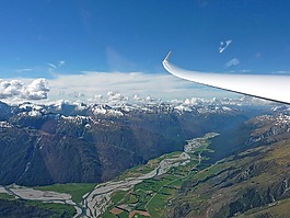 山,飛行,翼