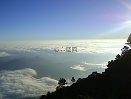壁纸,危地马拉,一个火山的水