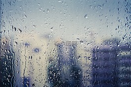 窗口,雨,湿