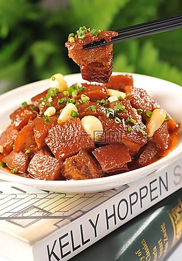紅燒肉,香蔥,大蒜