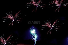 煙花,對象,度假