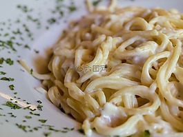 食品,奶油,意大利面條