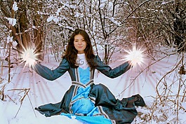 女孩,公主,雪