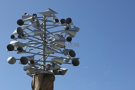 風速表,該設備,在桅桿上