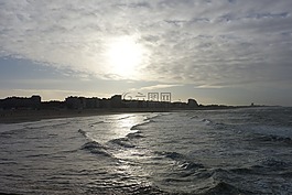 海,假日,海灘
