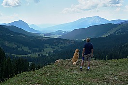 山,查看,徒步旅行