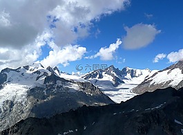 冰川,fiescher,高山