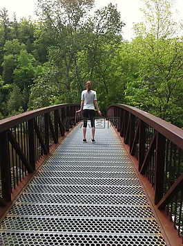 橋,農(nóng)村,徒步旅行