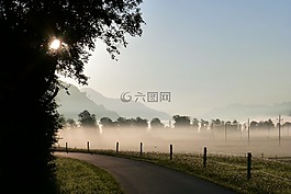 路,基礎(chǔ)設(shè)施,霧