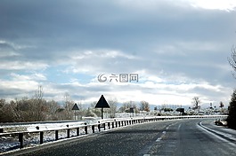 路,公路,云