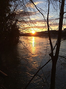 abendstimmung,河,水