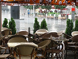城市,雨,街头生活