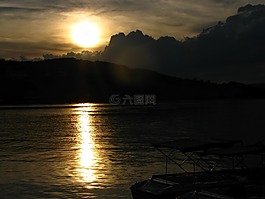 海港,晚上,太陽(yáng)