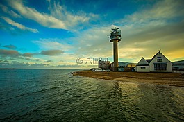 calshot,燈塔,海洋