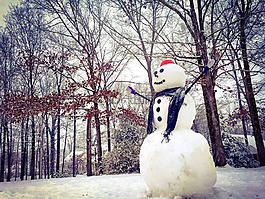 雪人,冬天,雪