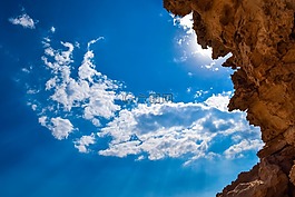 石,懸崖,天空