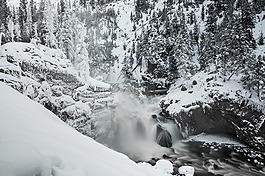 菲雷爾瀑布,冬天,雪