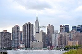 紐約,天際線,建筑物