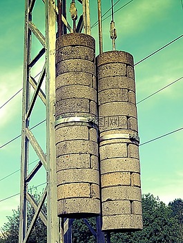 strommast,混凝土,高壓