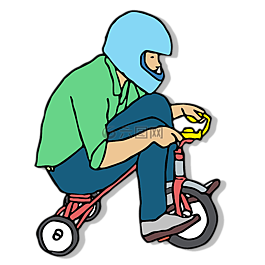 男子,搞笑,自行車