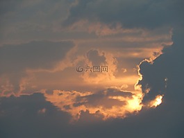 日落,太陽,天空