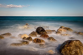 海,石頭,風