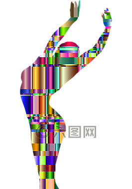 多彩,棱柱形,色