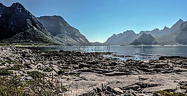 景觀,海,山