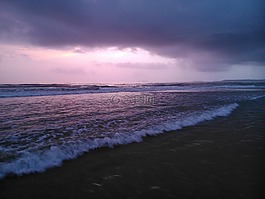波,海灘,岸