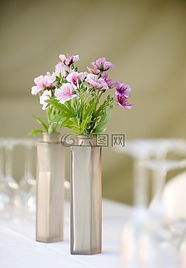 鲜花,花瓶,晚餐聚会
