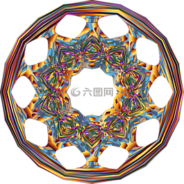 多彩,棱柱形,色