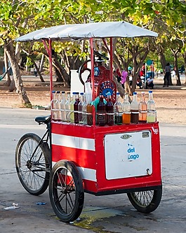 冰淇淋,購物車,自行車
