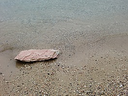 石,水,海灘