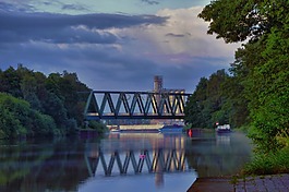 橋,mittelland 運河,水