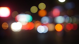 光斑,冷色調(diào),夜晚